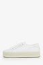 Saint Laurent White Leather Platform Sneaker Size 36.5