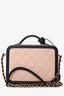 Pre-loved Chanel™ 2020 Powder Pink Caviar Leather Small Filigree Vanity Case Bag