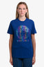 Versace Blue Cotton Medusa Logo Short Sleeve T-Shirt Size S