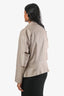 Issey Miyake Beige Sleeve Cut Out Cropped Trench Jacket Size 4