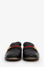 Gucci Black Leather GG Marmont Loafers Size 9 Men's