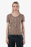 Missoni Multicolour Striped Short Sleeve Shirt Estimated Size Small