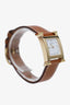 Hermès Gold-plated Steel Chestnut Leather Strap Small Model Heure H Watch