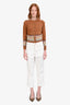Loewe White Denim Cropped Jeans Size 36