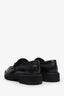 Valentino Black Leather Vlogo Leather Loafers Size 39