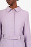 Courreges Purple Wool Tweed Single Breasted Jacket Size S