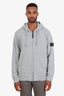 Stone Island Grey Cotton Logo Patch Zip Up Hoodie Estimated Size XL Mens