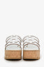 Hermès White Leather Cork Platform Isabella 30 Sandal Size 37