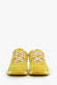 Pre-loved Chanel™ 19S Yellow Suede CC Logo Low Top Chunky Sneaker Size 40.5