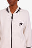 Louis Vuitton White/Black Three-Quarter Sleeve Striped Jacket
