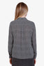 Oscar de la Renta Black/White Silk Blouse with Scarf Size 2