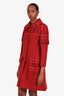 Pre-loved Chanel™ FW16 Red Fantasy Tweed Mid-length Coat Size 36