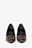 Roger Vivier Brown Pointed Toe Kitten Heel Pumps Size 37
