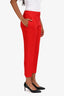Alexander McQueen Red Wool Silk Trousers Size 40