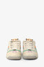 Gucci Beige/Blue Canvas Leather GG Supreme Crystal 'Screener' Sneakers Size 40