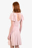Sandro Pink Knit Flutter Sleeve Dress Size 38