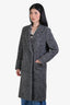Flippa K Grey Wool Blend Herringbone Coat Size S