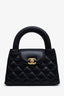 Pre-loved Chanel™ Black Quilted Crinkled Calfskin Nano Kelly Shopper Bag