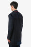 Etro Navy Check Wool Sport Coat Size L Mens