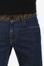 Fendi Dark Washed Zucca FF Logo Slim Jeans Size 30 with Tags Mens