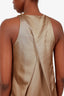 Brunello Cucinelli Bronza Silk Halter Midi Dress Size XS