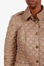 Burberry Taupe Quilted Jacket Size S