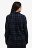Golden Goose Blue Check Flannel Button-Up Top Size L