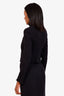 Veste noire en laine Diane von Furstenberg à col volanté, taille estimée M