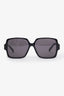 Celine Black Logo Square Frame Sunglasses GHW