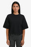 Anine Bing Black Logo Cropped Short Sleeve Sweatshirt Size XS