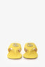 Gucci Yellow Nappa Leather GG Thong Heeled Sandals Size 38