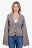Khaite Taupe Cashmere Knit 'Scarlet' Cardigan Size XS