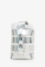 Paco Rabanne Silver Metallic Cage Leather Hobo Mini Bucket Bag