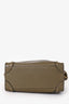 Celine Olive Green Leather Nano Luggage Bag With Strap