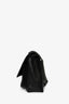 Saint Laurent Black Grained Leather Logo Shoulder Bag
