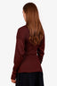 Bottega Veneta Burgundy Silk Turtleneck Sweater Size 40