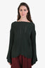 Nili Lotan Green Cashmere Boatneck Sweater Size XS