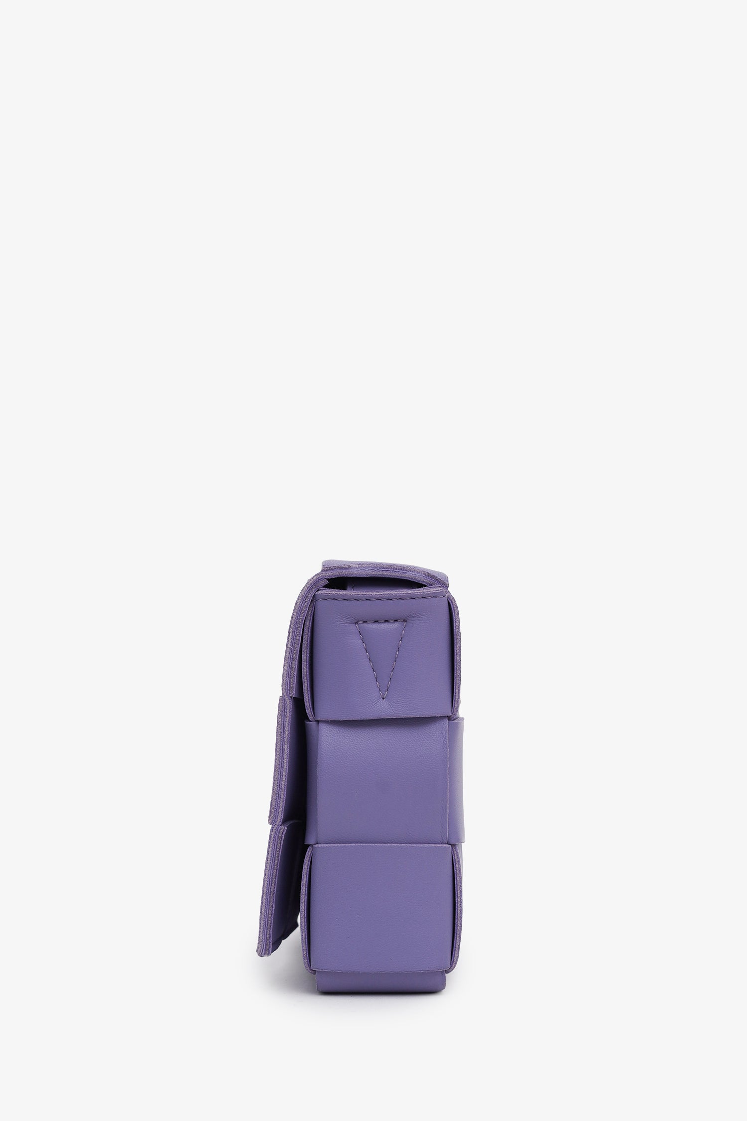 Bottega Veneta Purple Leather Intrecciato Cassette Crossbody Bag