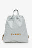 Pre-loved Chanel™ 2023 Blue Calfskin 'Chanel™ 22' Backpack
