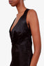 Max Mara Black Silk Halter-Top Sleeveless Maxi Dress Size 2