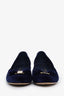 Salvatore Ferragamo Navy Velvet Bow Vara Pumps Size 10
