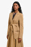Dries Van Noten Khaki Cotton Belted Coat Size 38