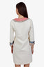 Gucci Cream Beaded Long Sleeve Tunic Silk Cotton Dress Size 42