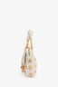 Louis Vuitton White 'Polka Dots Panama Tinkerbell' Top Handle Bag GHW
