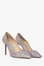 Jimmy Choo Pink/Silver Sparkly Heels Size 37.5