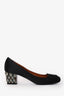 Lanvin Black Satin Embellished Heels Size 39