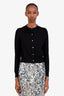 Miu Miu Black Wool Logo Bow Detail Cardigan Size 40