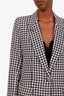 Smythe Black/White Wool Single Breasted Blazer Size 6