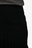 Mugler Black Pleated Asymmetrical Mini Skirt Size 40