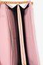 Saint Laurent Pink Grained Leather Wallet On Chain